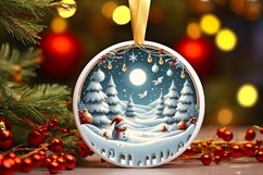 Round Christmas Ornament Sublimation|Clipart Product Image 1