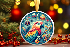 Round Christmass Ornament PNG Product Image 1