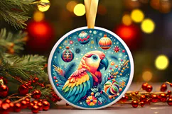 Round Christmass Ornament PNG Product Image 1