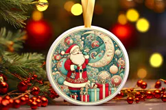 Round Christmass Ornament PNG Product Image 1