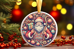 Round Christmass Ornament PNG Product Image 1
