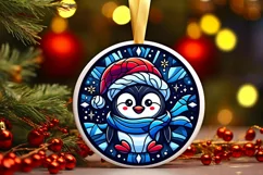 Round Christmas Ornament Sublimation|Clipart Product Image 1