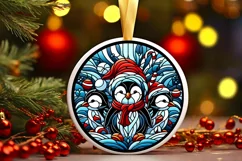 Round Christmas Ornament Sublimation|Clipart Product Image 1