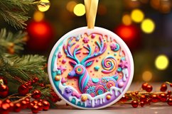 Round Christmas Ornament Sublimation|Clipart Product Image 1