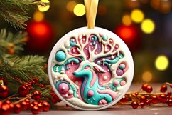 Round Christmas Ornament Sublimation|Clipart Product Image 1