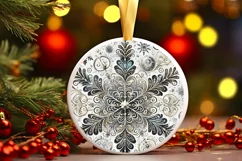 Round Christmas Ornament Sublimation|Clipart Product Image 2