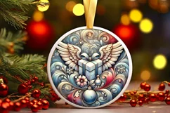 Round Christmas Ornament Sublimation|Clipart Product Image 1