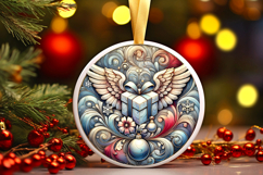 Round Christmass Ornament PNG Product Image 1
