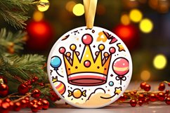 Round Christmas Ornament Sublimation|Clipart Product Image 2