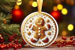 Round Christmas Ornament Sublimation|Clipart Product Image 1