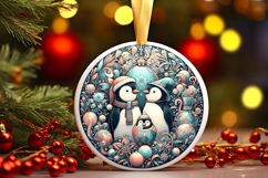 Round Christmass Ornament PNG Product Image 1