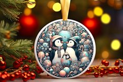 Round Christmas Ornament Sublimation|Clipart Product Image 1