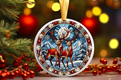 Round Christmass Ornament PNG Product Image 1