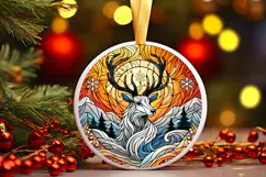 Round Christmass Ornament PNG Product Image 1