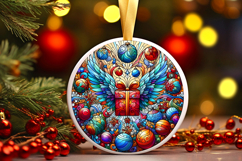 Round Christmass Ornament PNG Product Image 1