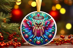 Round Christmass Ornament PNG Product Image 1