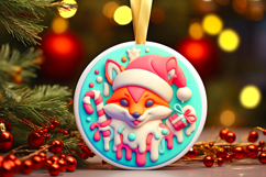 Round Christmass Ornament PNG Product Image 1