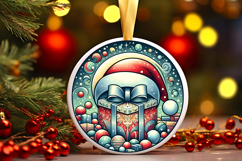 Round Christmass Ornament PNG Product Image 1