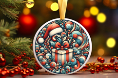 Round Christmass Ornament PNG Product Image 1