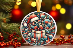 Round Christmass Ornament PNG Product Image 1