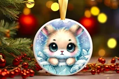 Round Christmas Ornament Sublimation|Clipart Product Image 2