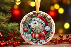 Round Christmas Ornament Sublimation|Clipart Product Image 2