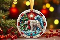 Round Christmas Ornament Sublimation|Clipart Product Image 2