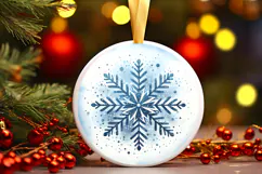 Round Christmass Ornament PNG Product Image 1