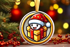 Round Christmas Ornament Sublimation|Clipart Product Image 1