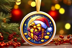 Round Christmas Ornament Sublimation|Clipart Product Image 1