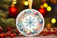Round Christmass Ornament PNG Product Image 1