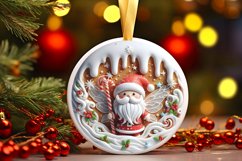 Round Christmas Ornament Sublimation|Clipart Product Image 1