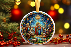 Round Christmass Ornament PNG Product Image 1