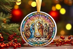 Round Christmass Ornament PNG Product Image 1