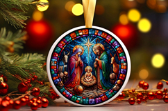Round Christmass Ornament PNG Product Image 1
