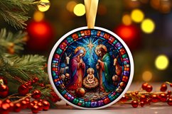 Round Christmas Ornament Sublimation|Clipart Product Image 1