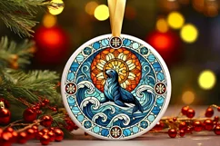 Round Christmas Ornament Sublimation|Clipart Product Image 1