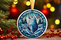 Round Christmas Ornament Sublimation|Clipart Product Image 1