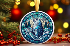 Round Christmass Ornament PNG Product Image 1