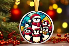 Round Christmas Ornament Sublimation|Clipart Product Image 1
