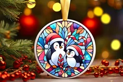 Round Christmas Ornament Sublimation|Clipart Product Image 1