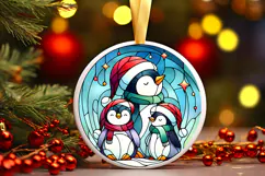 Round Christmass Ornament PNG Product Image 1