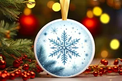 Round Christmas Ornament Sublimation|Clipart Product Image 1