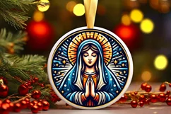 Round Christmas Ornament Sublimation|Clipart Product Image 2