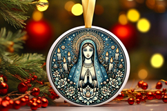 Round Christmass Ornament PNG Product Image 1