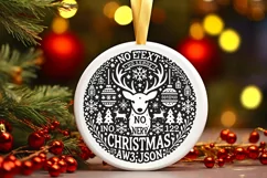 Round Christmas Ornament Sublimation|Clipart Product Image 2