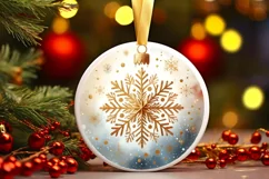Round Christmas Ornament Sublimation|Clipart Product Image 3