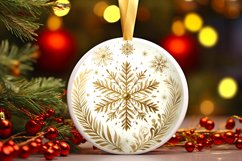 Round Christmas Ornament Sublimation|Clipart Product Image 3