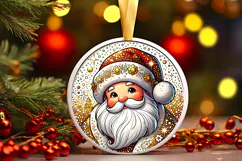 Round Christmass Ornament PNG Product Image 1
