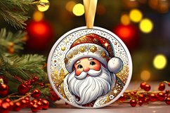 Round Christmas Ornament Sublimation|Clipart Product Image 1